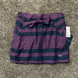 NWT Tommy Girl Tommy Hilfiger girls small purple blue striped skirt pockets new